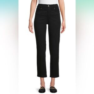 NWT Time and Tru Mid-Rise Straight Leg Pull On Jeans - Black - Size XL / 16 - 18